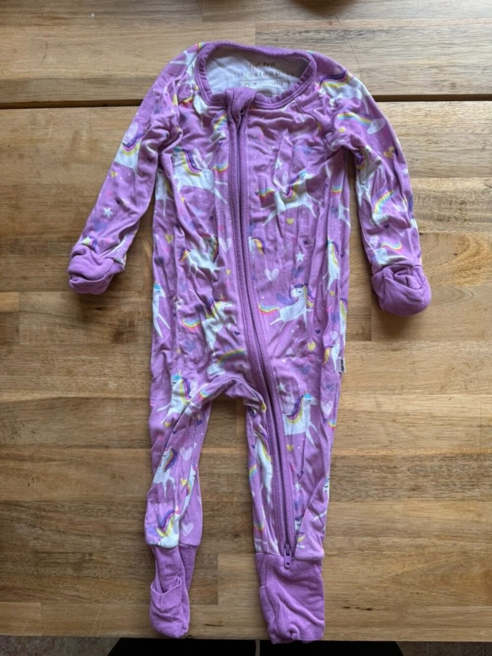 Little Sleepies Sienna unicorns zippy 0-3 months